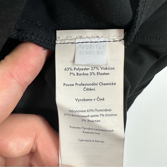 DIANE von FURSTENBERG Trouser Pants Sz 4 Black Straight - Picture 15 of 17